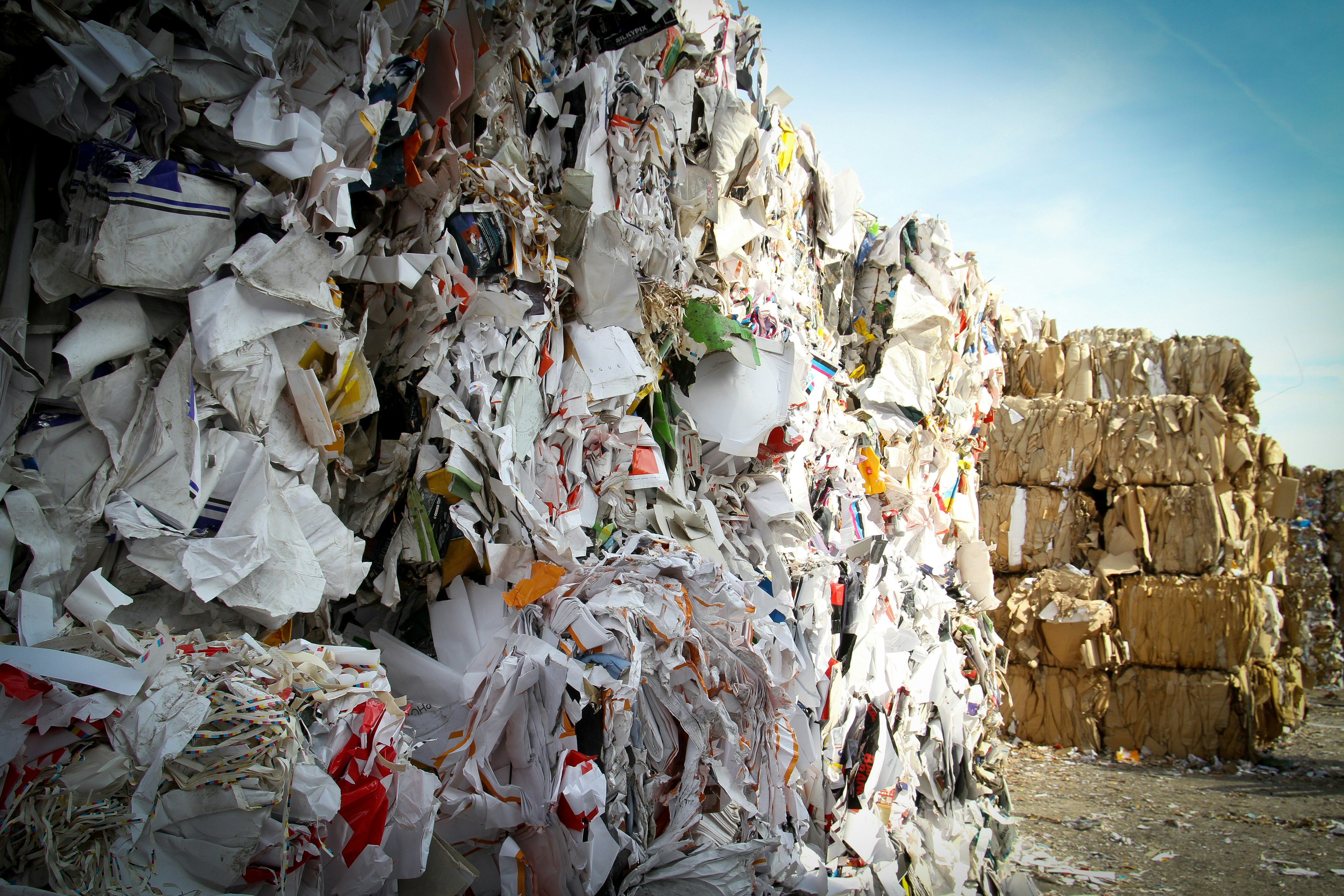 Paper waste recycling plant