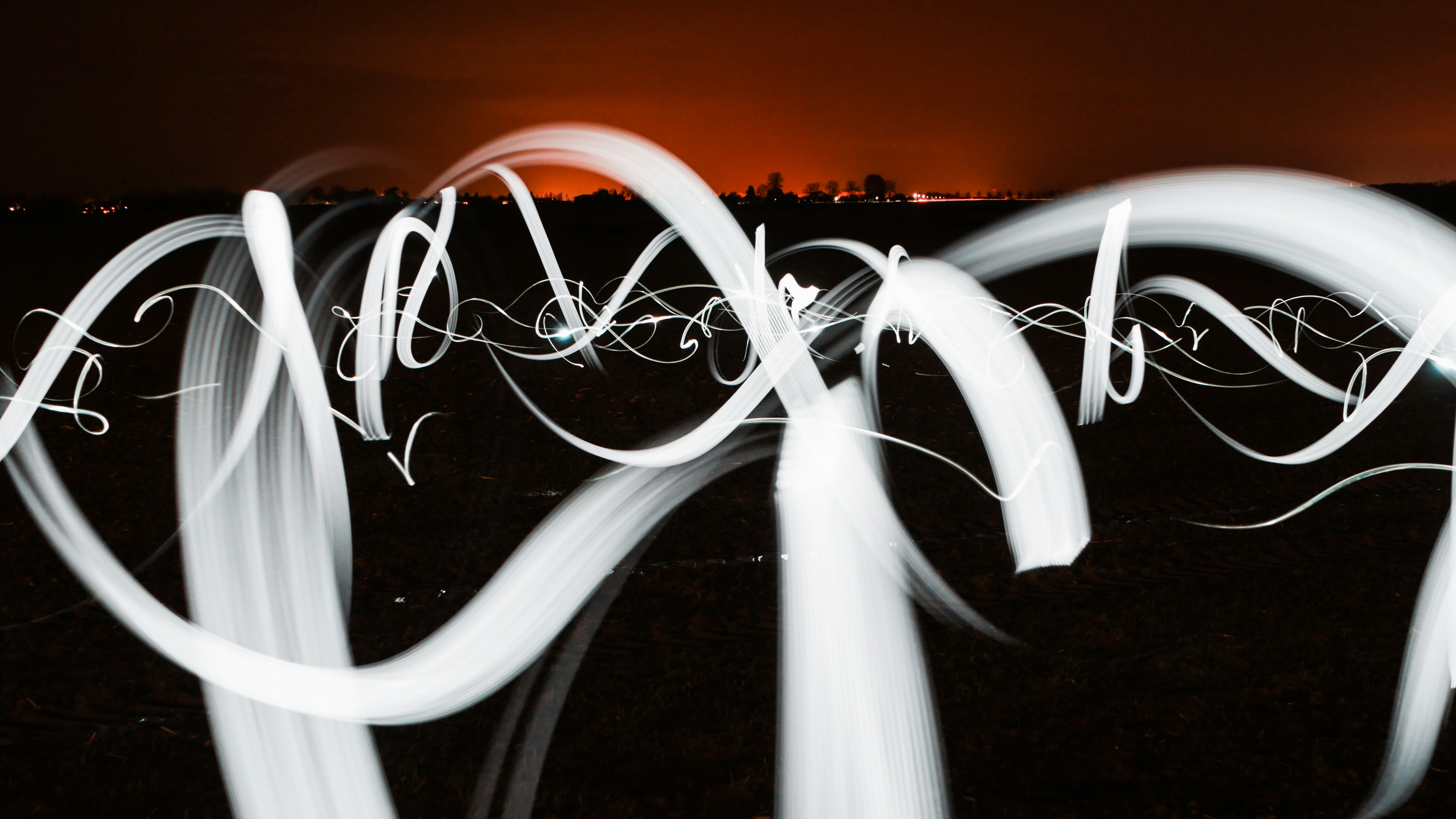 timelapse photography of white lights