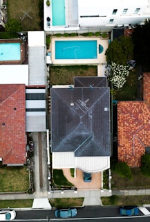 bird's-eye-view photo of buildings