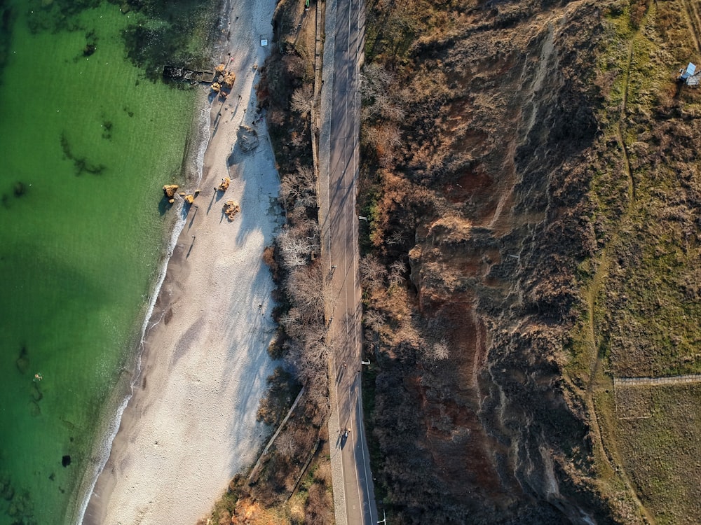 aerial photo of road during daytime