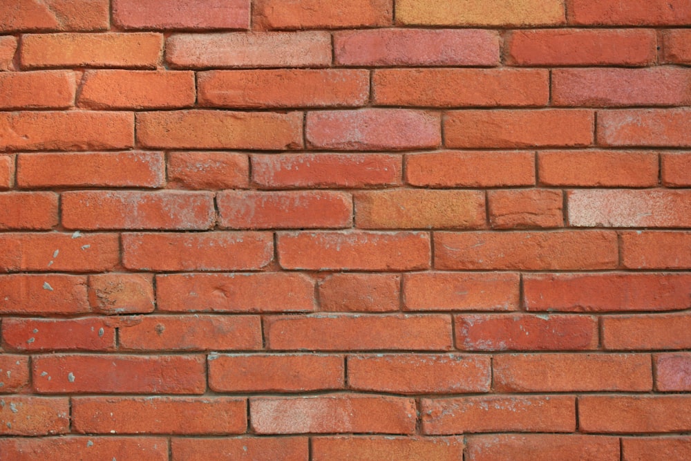 Mur de briques orange
