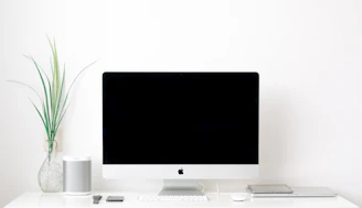 white iMac turned off