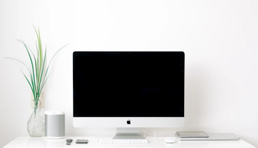 white iMac turned off