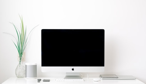 white iMac turned off