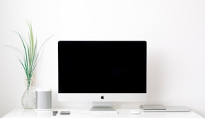 white iMac turned off