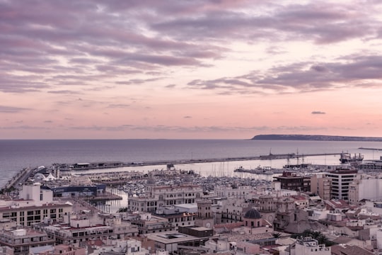 aerial photography of buildings in Alicante Spain