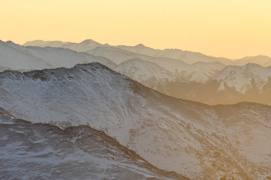 mountain cover with snow