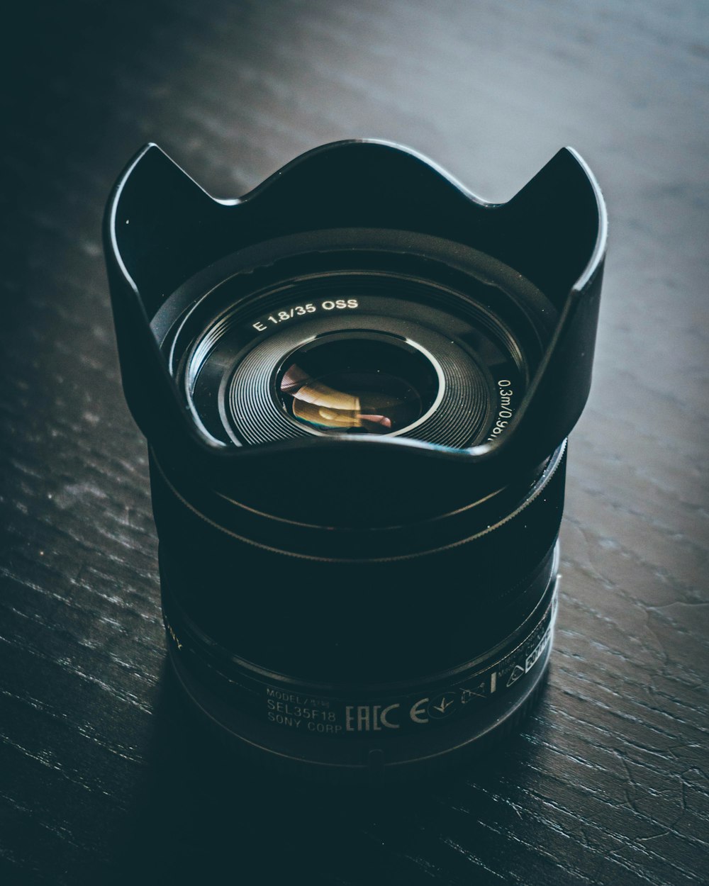 black stabilizer camera lens