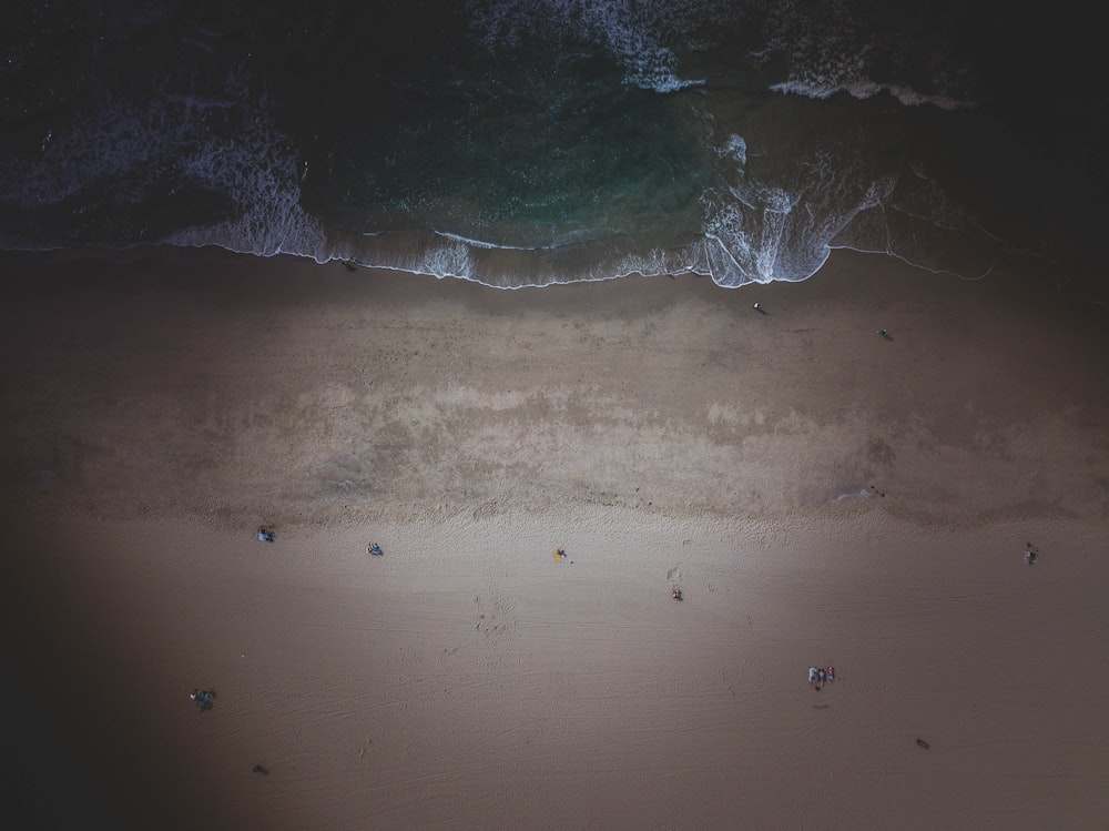 Photographie aérienne de la plage