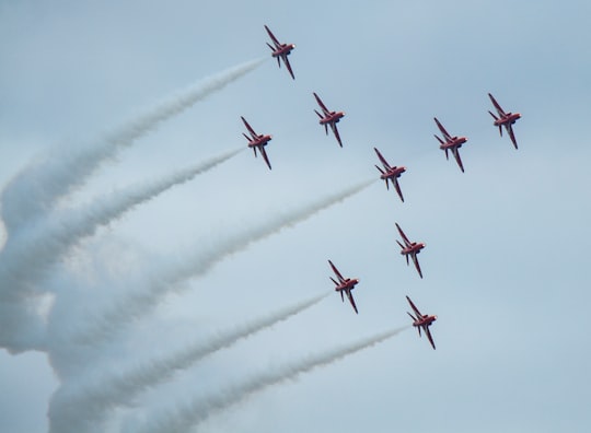 fighter planes show during daytime in Swansea United Kingdom