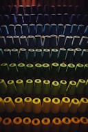 photo of assorted-color thread spool lot