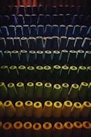 photo of assorted-color thread spool lot