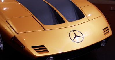 yellow and black Mercedes-Benz vehicle