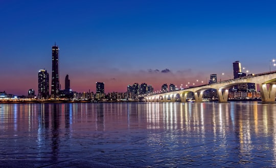 photography of river near in the city in 63 Building South Korea
