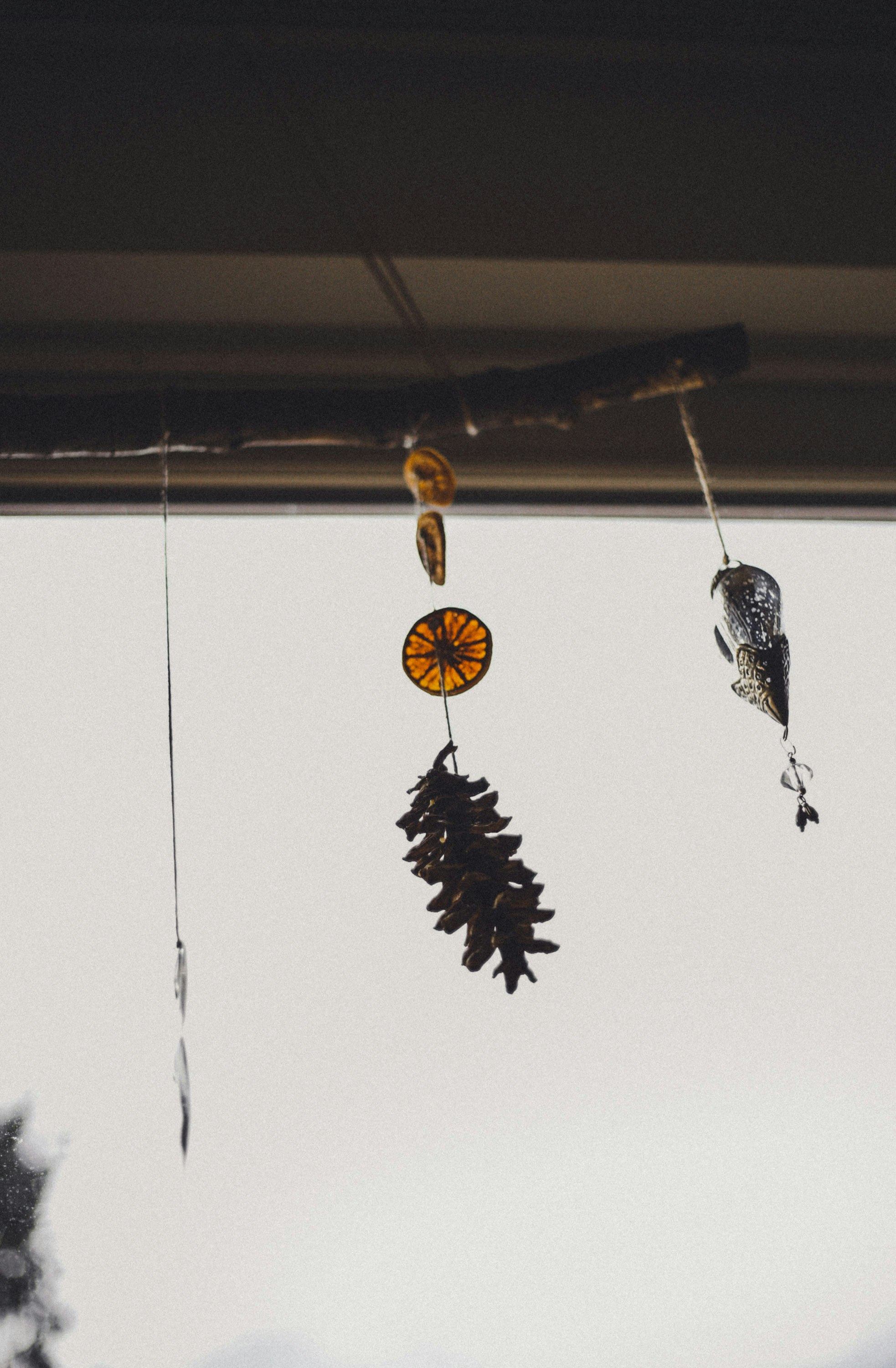 brown and grey hanging decorations