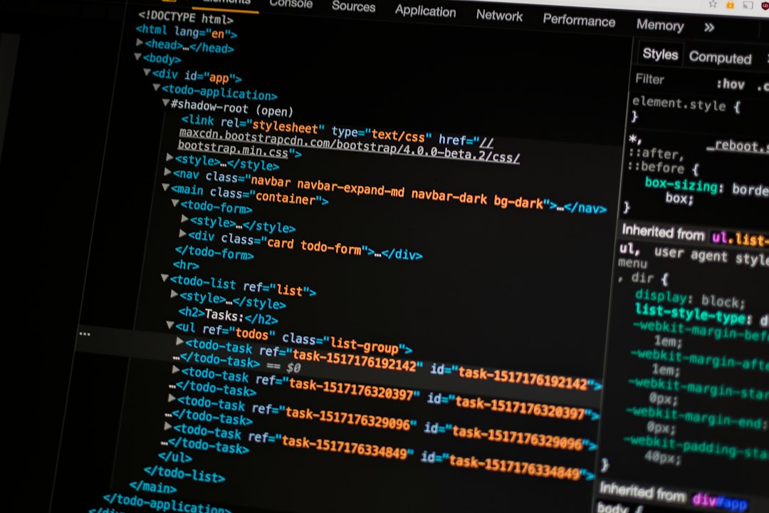 A web interface displayed on a monitor, the kind of screen capture people convert into HTML markup