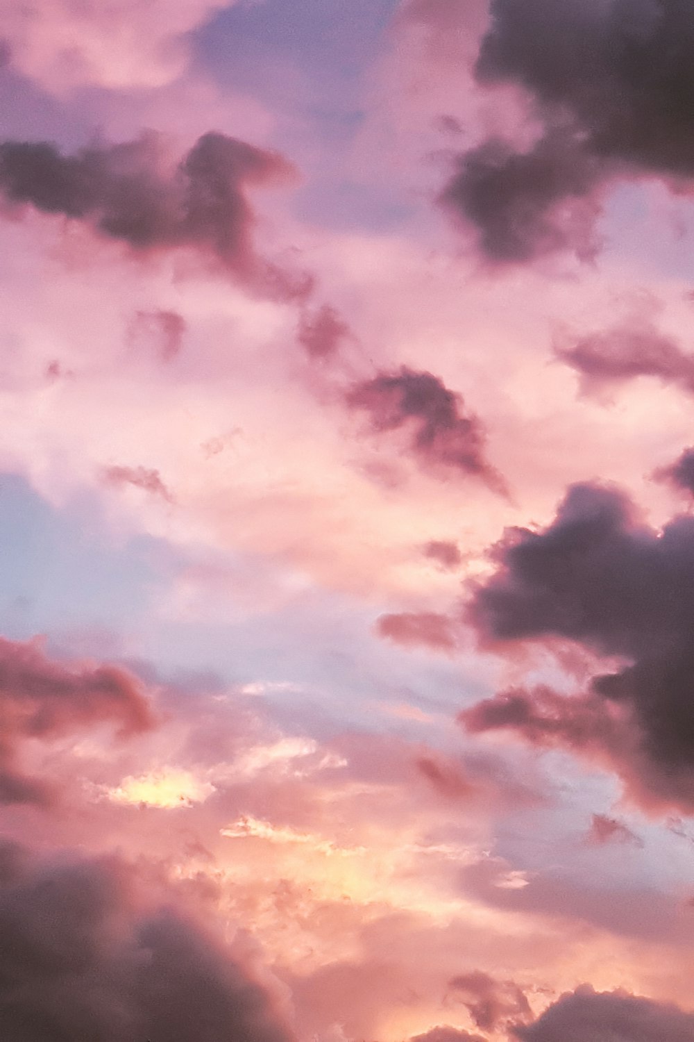 low angle photo of clouds