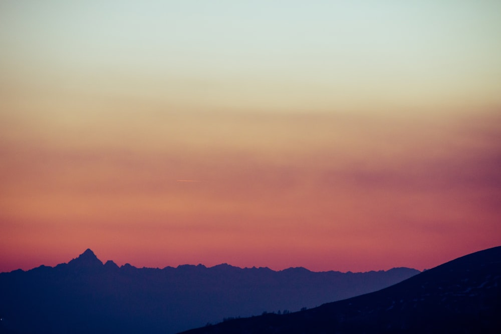 silhouette of mountain