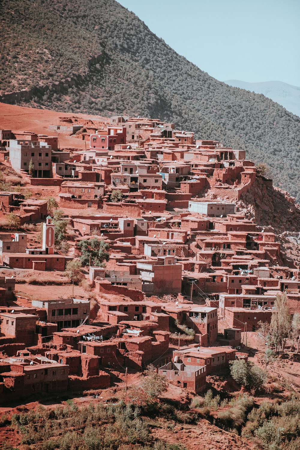 villages in edge of mountain
