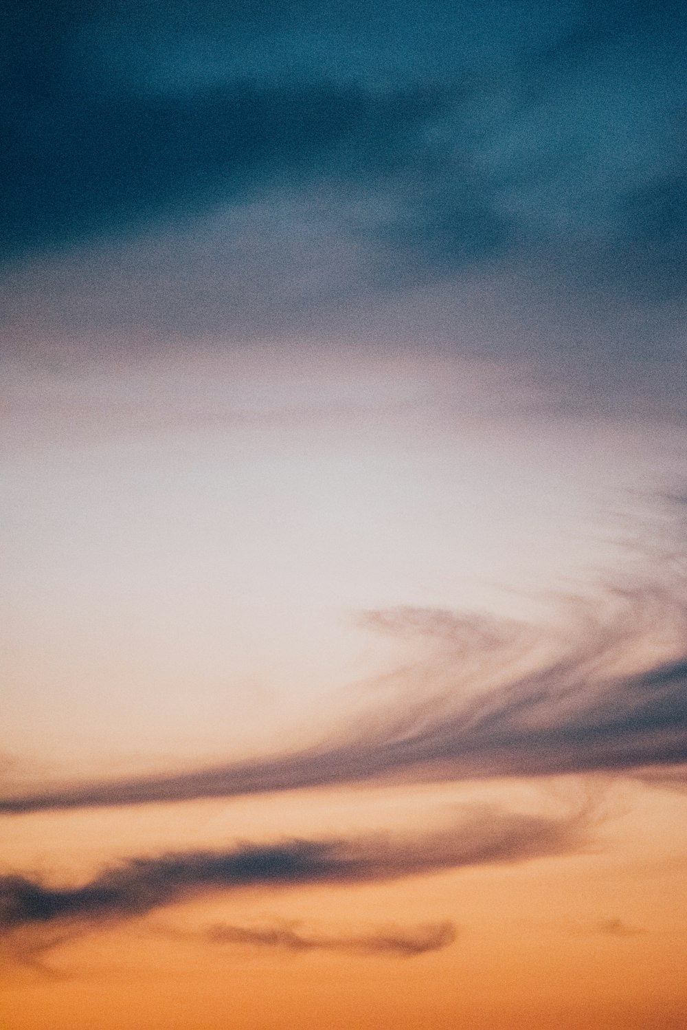 orange and teal clouds