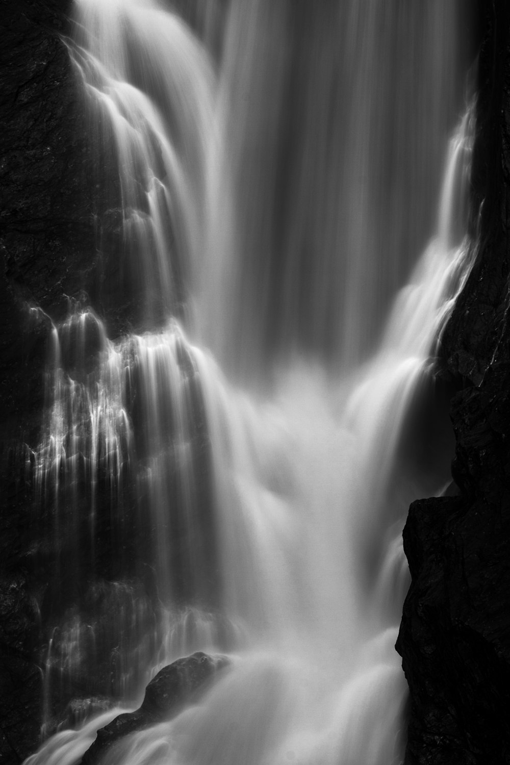 timelapse photography of waterfall