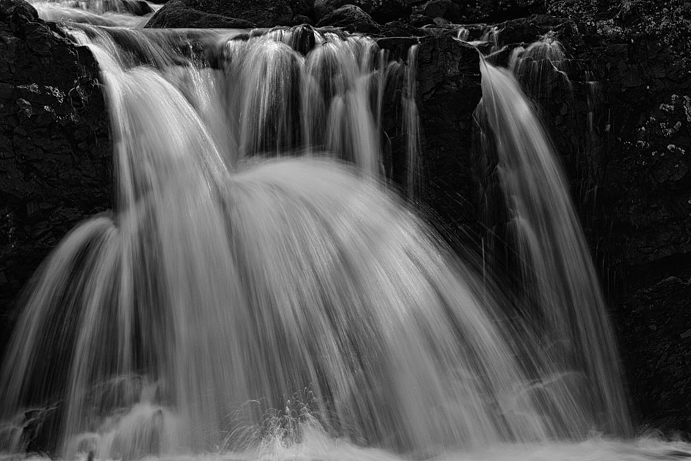 landscape photography of waterfalls