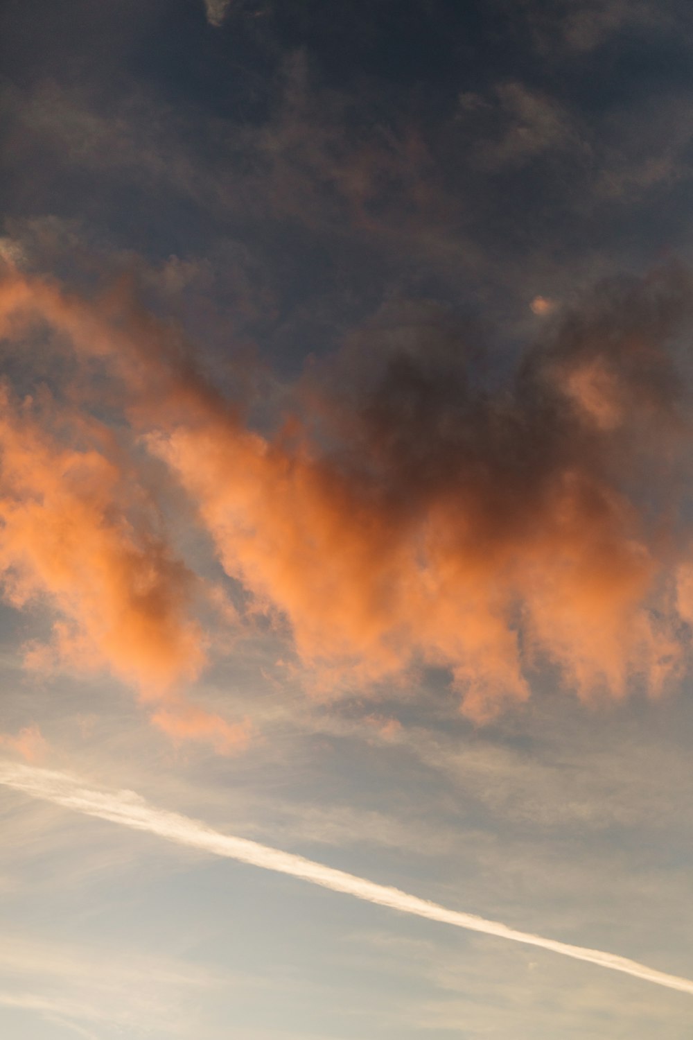 orange and gray clouds