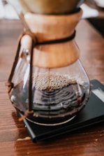 clear glass coffee jar