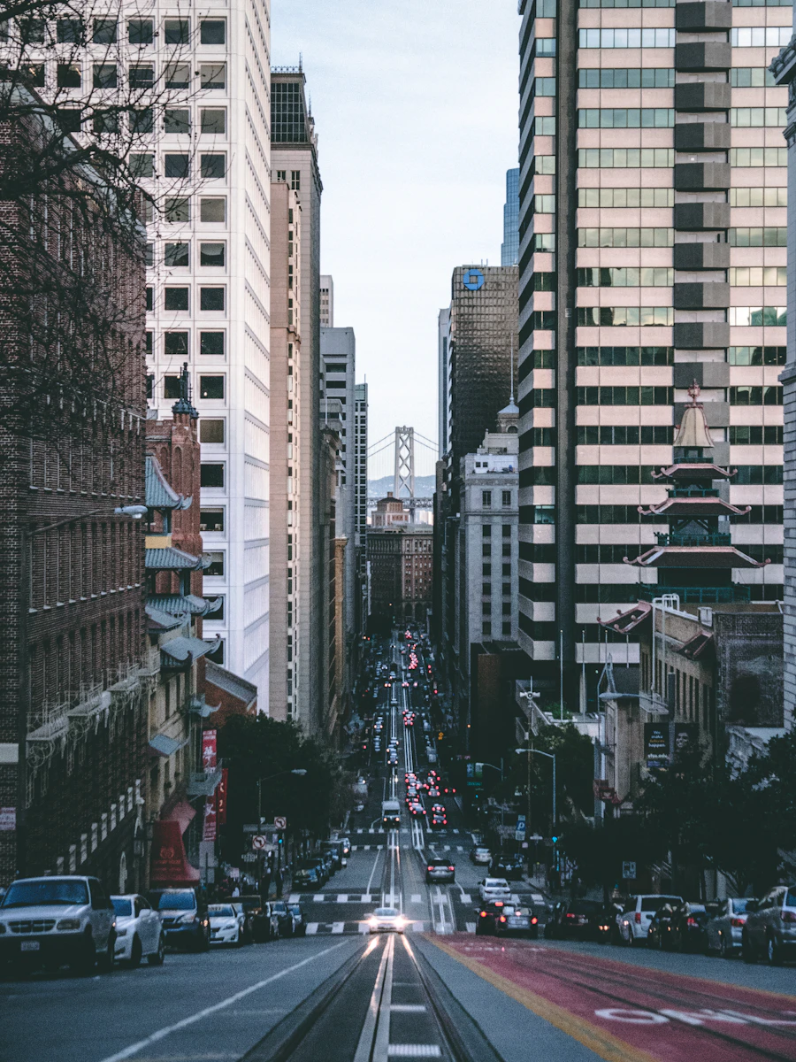 Cars parked on a San Francisco city street