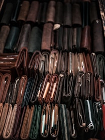 assorted-color leather bifold wallets lot