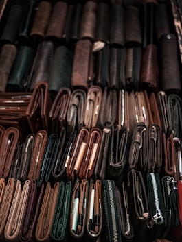 assorted-color leather bifold wallets lot