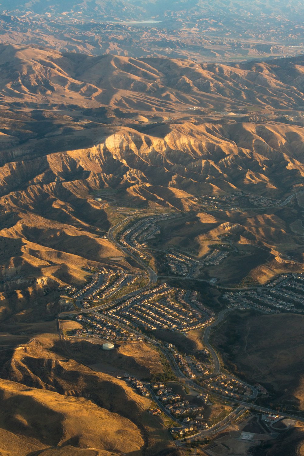 aerial photo of mountain