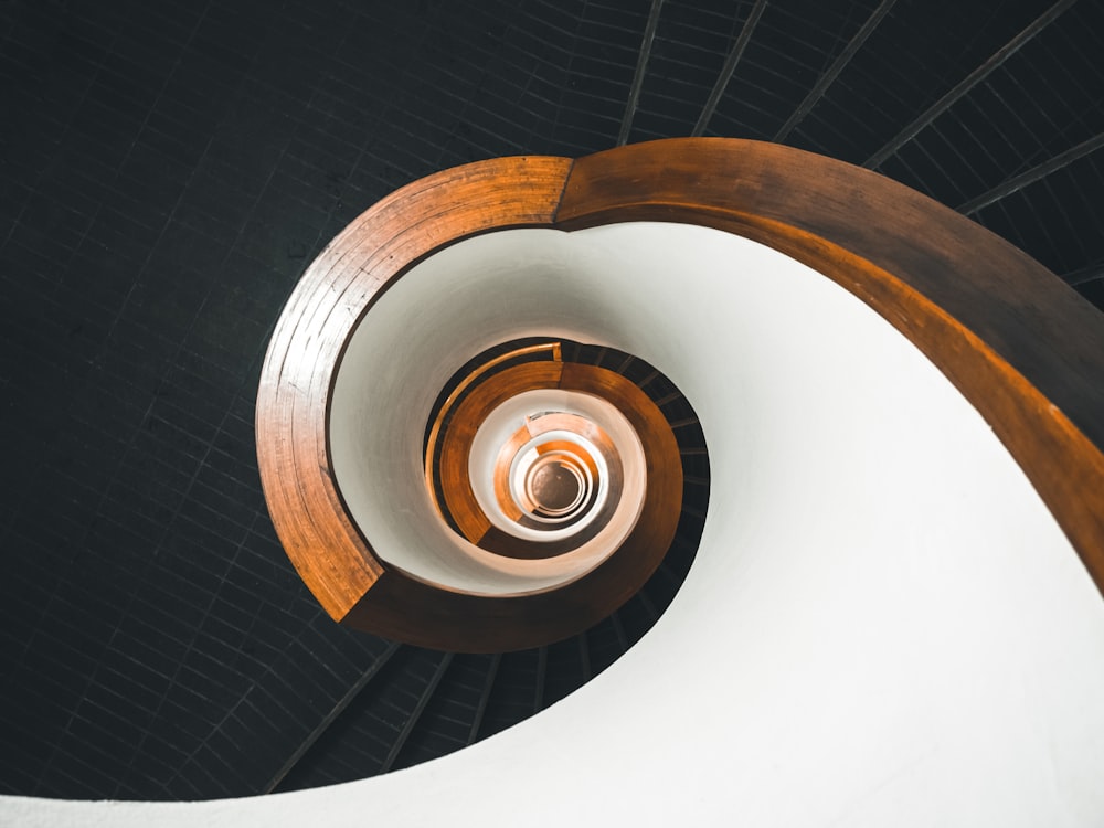 photo showing spiral staircase