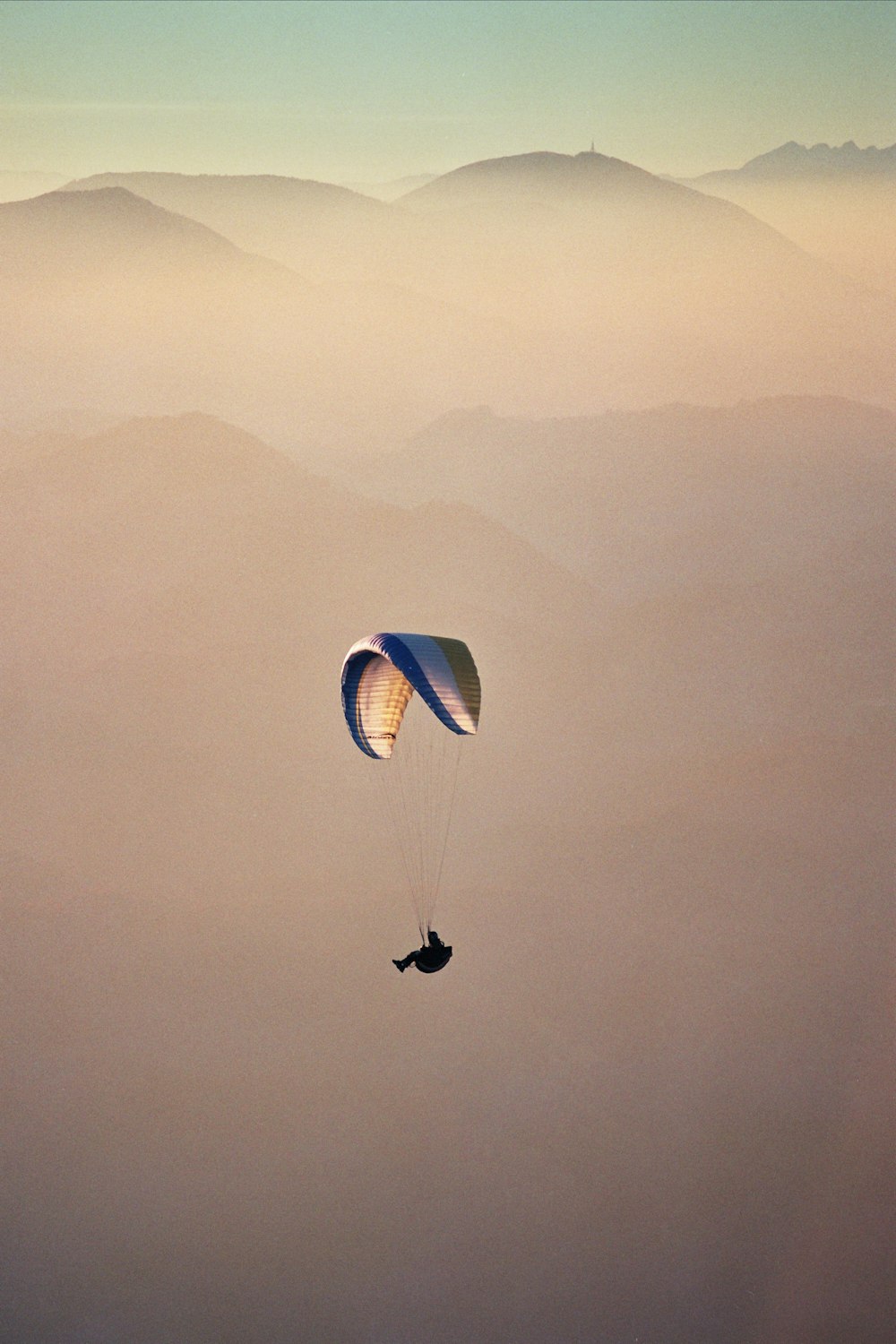 person performing a skydive