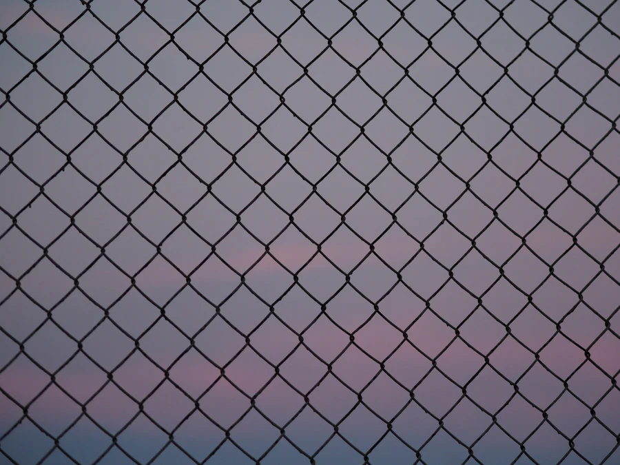 Galvanized chain link fence