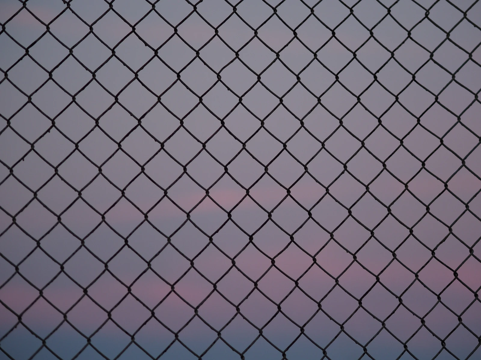 Chain link fence along a paved lot