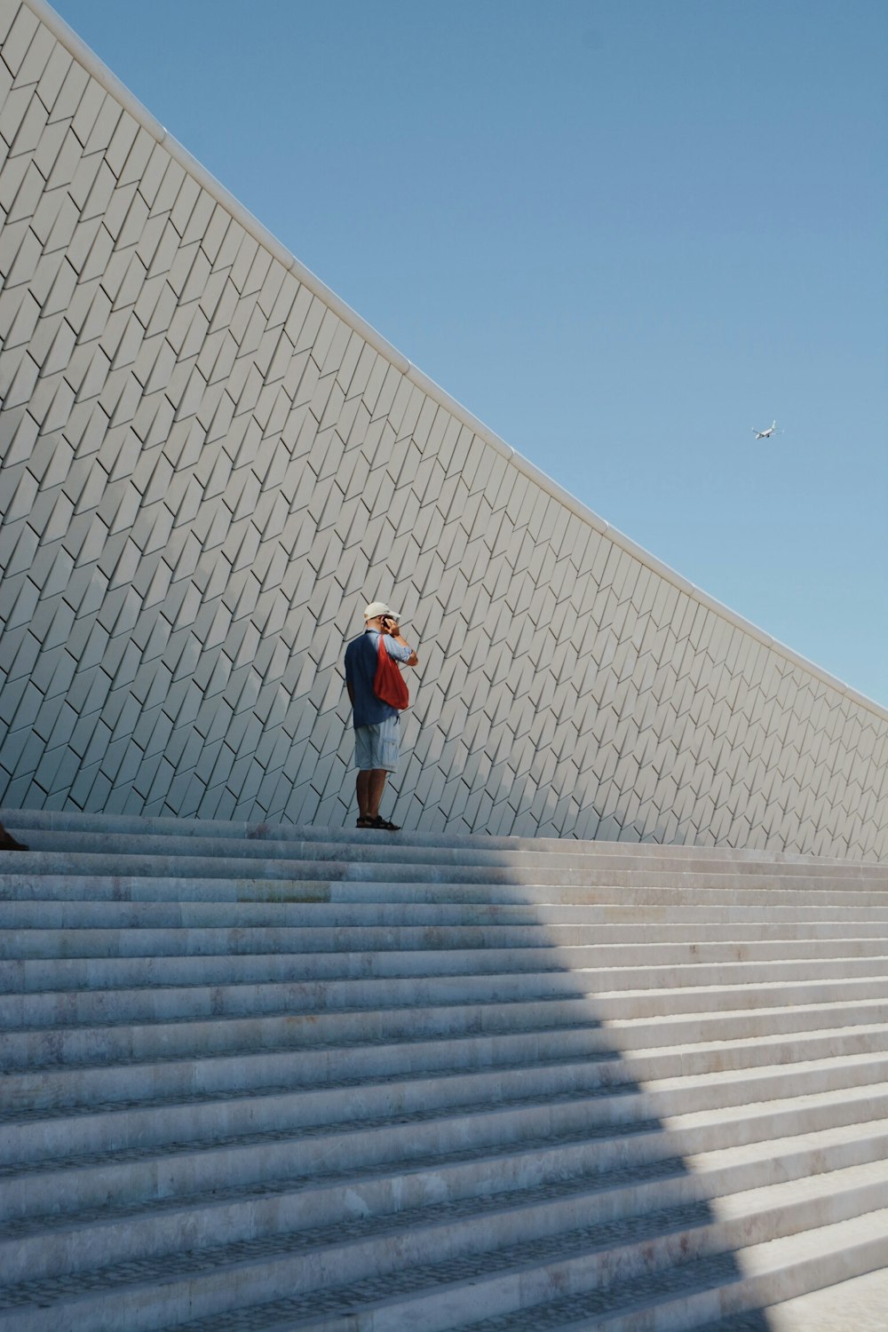 man standing near the stairs