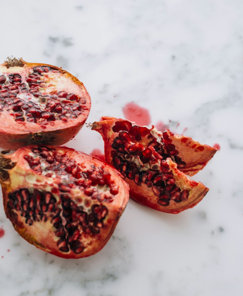 selective focus photography of slice fruits