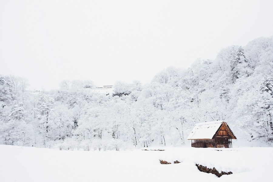 Snow-covered alpine scenery