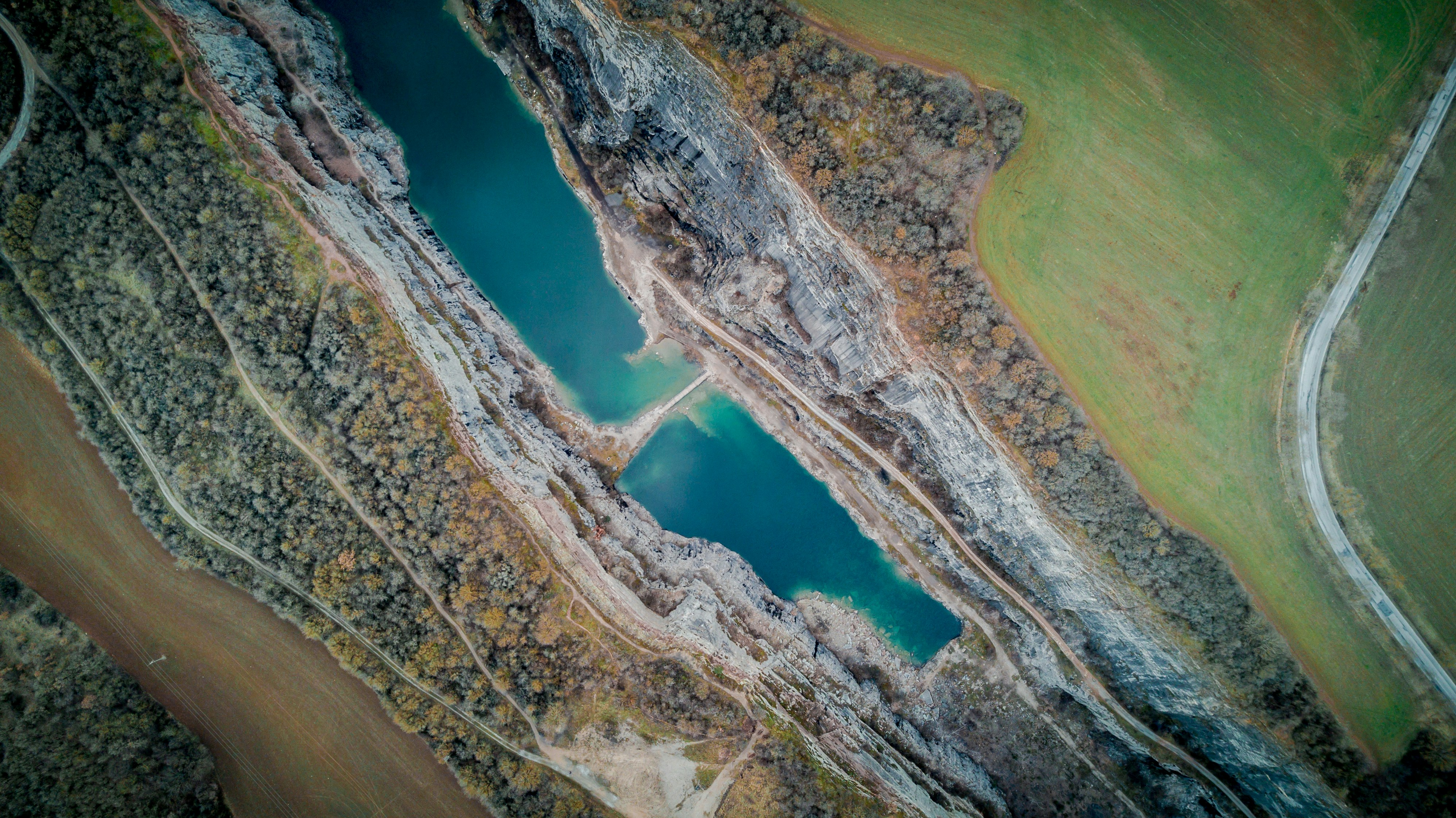 aerial photography of river