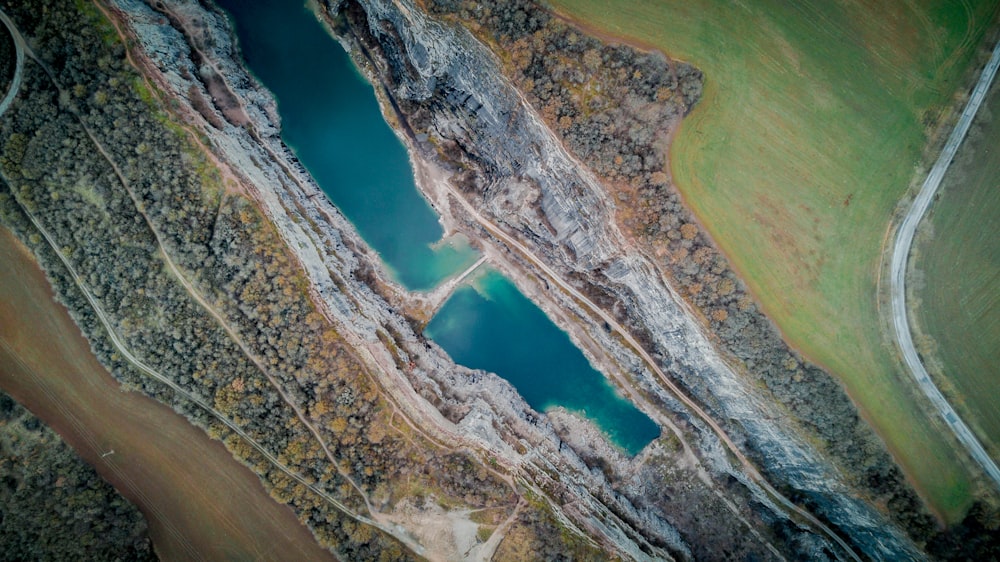 aerial photography of river