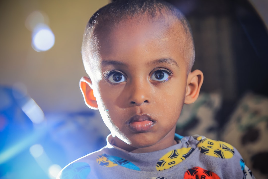 boy wearing gray pajama