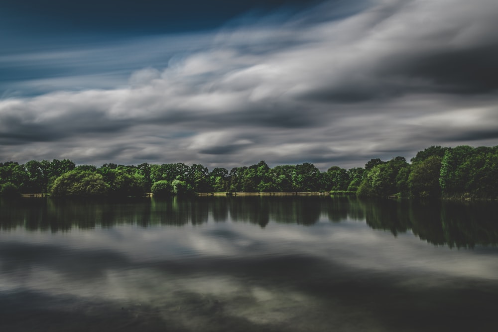 body of water and overlooking view of trees