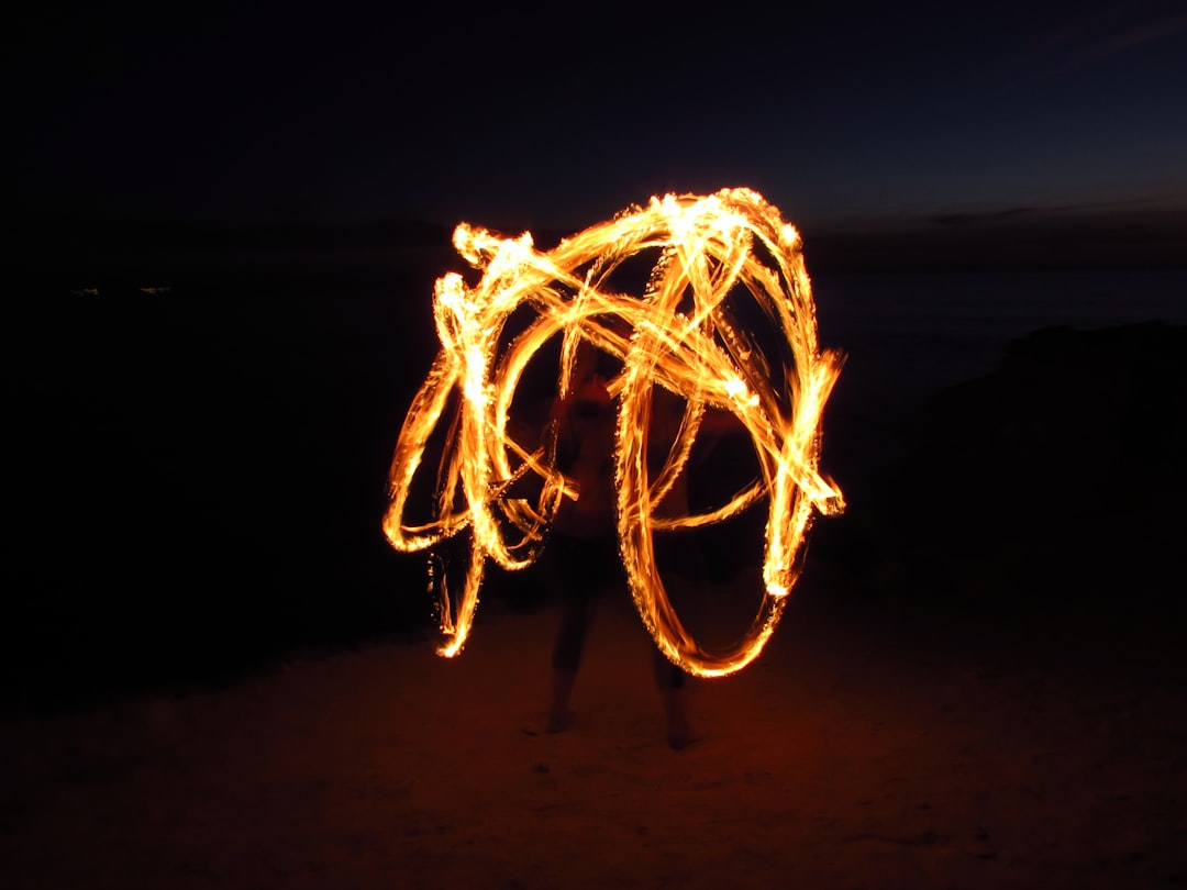 person standing steel wool photography