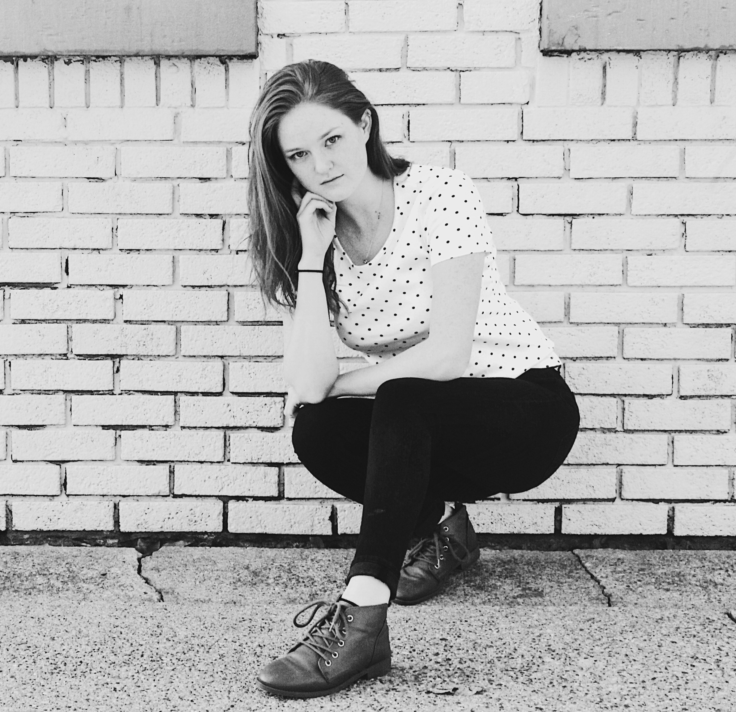 Black, white, and dotted