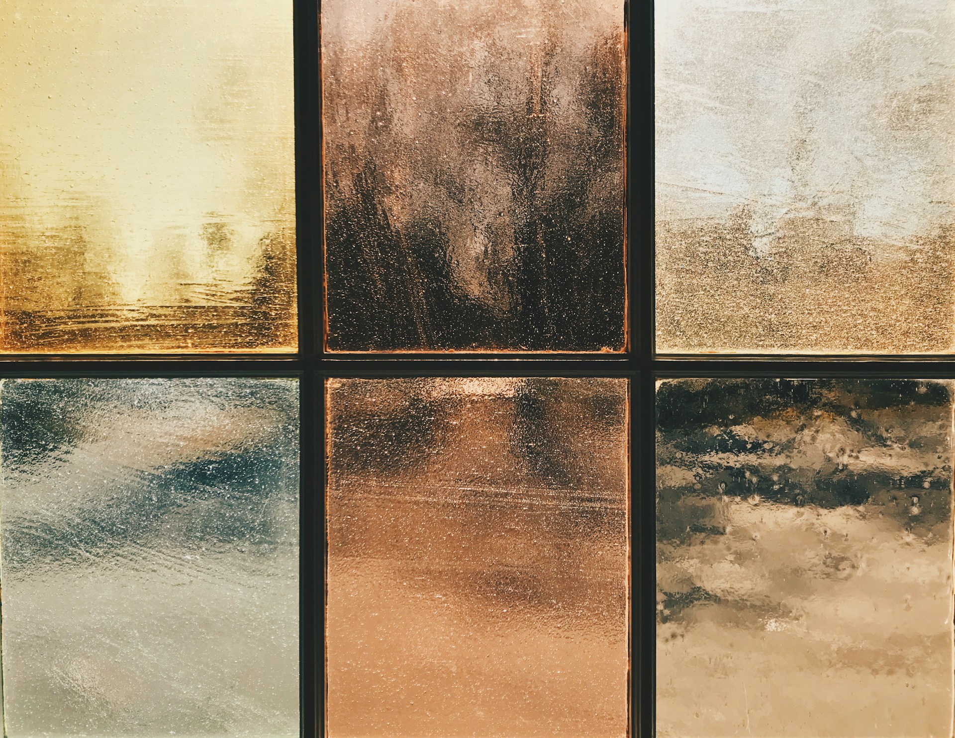 several assorted-color glass frames