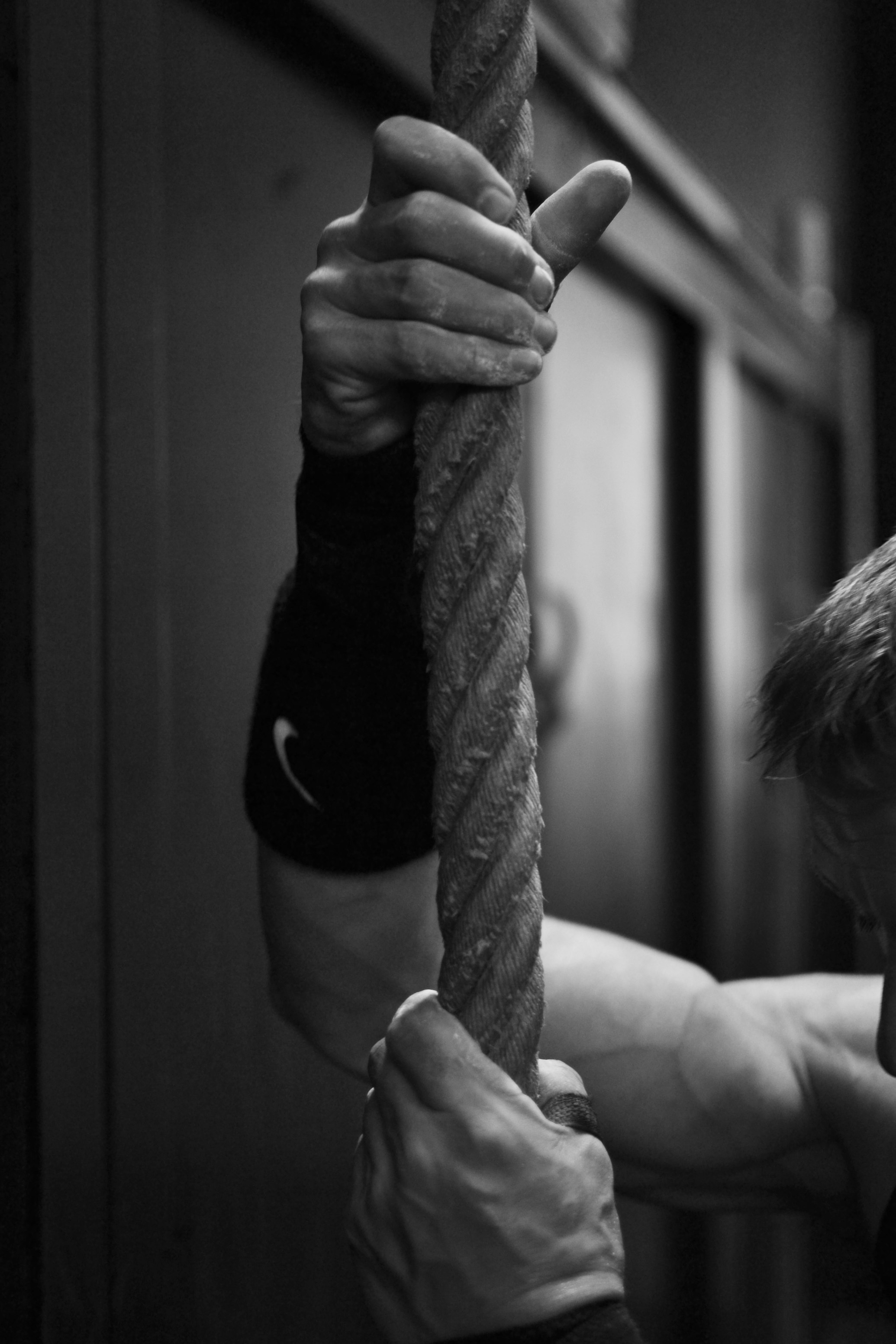 Person doing high-intensity exercise