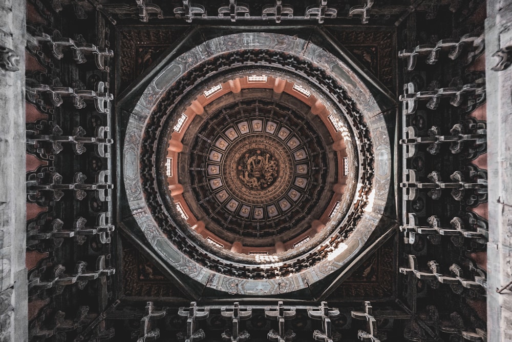 black and white ceiling