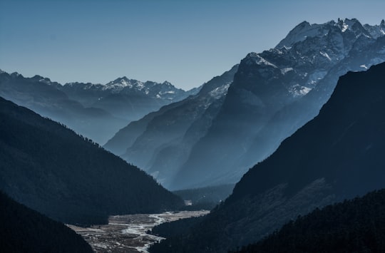 river between mountains in Sikkim India