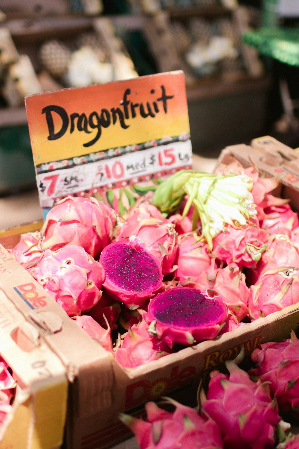 Sinalização de fruta do dragão